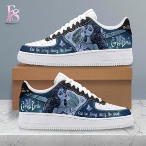 High-quality image focusing on the details of Corpse Bride Air Force Shoes 1.