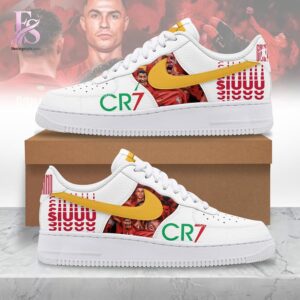 The Cristiano Ronaldo CR SIUUU Air Force Shoes shown with a modern and casual look.