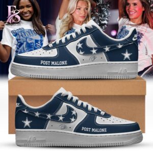 Dallas Cowboys Post Malone Air Force modern fashion outfit in casual streetwear style