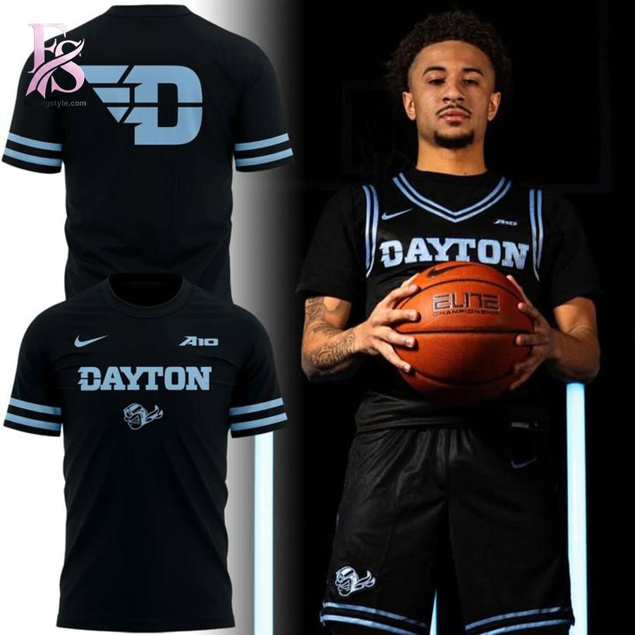 High quality fashion product designed for everyday wear and comfort Dayton Flyers Stealth Black Shirt 1