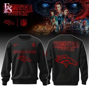 The Denver Broncos Stranger Things Hoodie is easy to match and easy to enjoy.