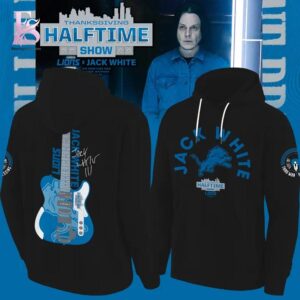 Clean, modern, and ready to use - the Detroit Lions Jack White Thanksgiving Halftime Show Black Hoodie.