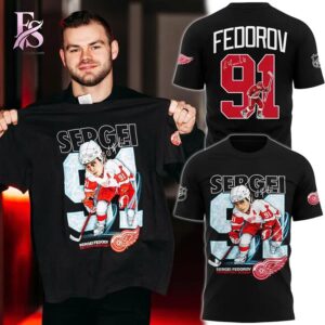 The Detroit Red Wings Sergei Fedorov caricature Hoodie 4 is made to feel good and look good.