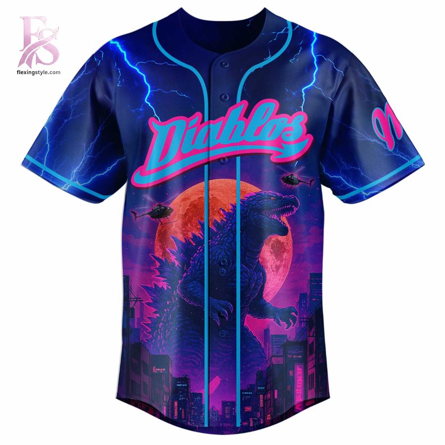 The Diablos Rojos del M xico Godzilla Baseball Jersey is easy to match and easy to enjoy.