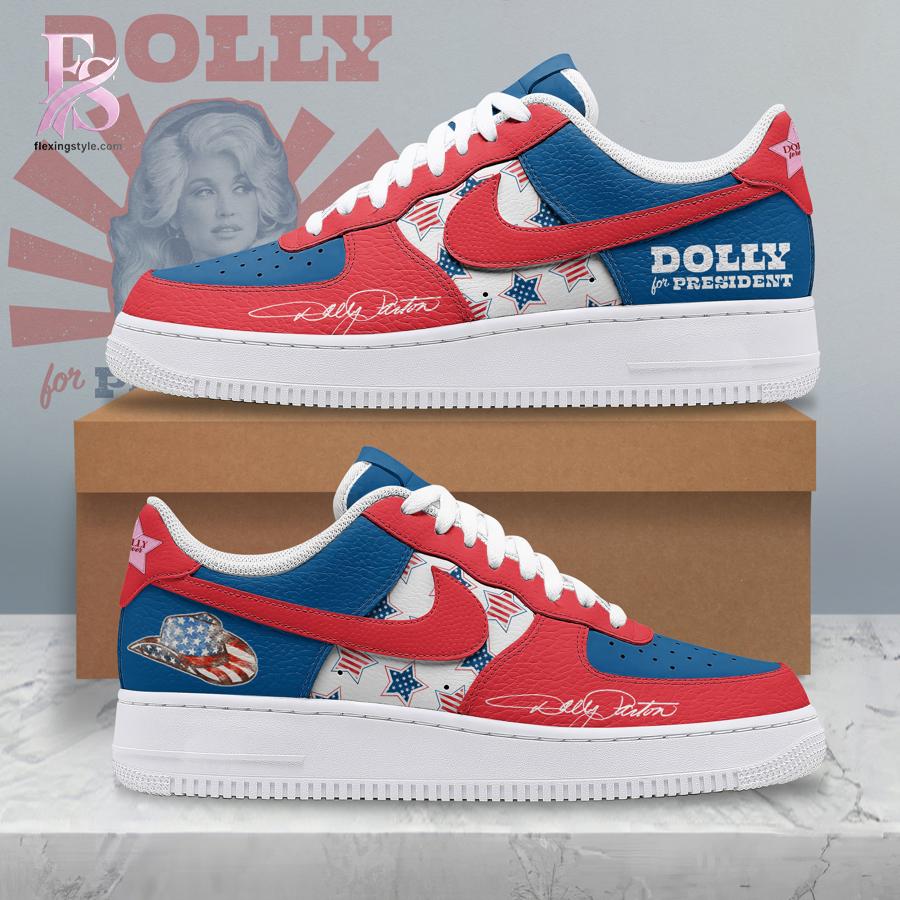 Visual preview of Dolly for president Dolly Parton Air Force Shoes 1 suitable for online shopping.