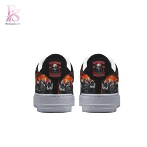 The Five Finger Death Punch Air Force Shoes shown with a modern and casual look.