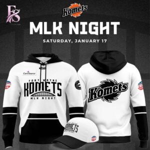 Casual and fashionable outfit suitable for all seasons Fort Wayne Komets 2026 MLK Night Hoodie 1.