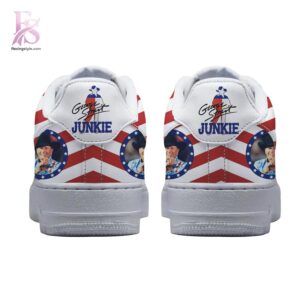 Unisex fashion apparel with modern streetwear design with theGeorge Strait Junkie Happy 4Th Of July Nike Air Force 1 3