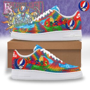 Grateful Dead Years Anniversary Air Force Shoes modern fashion outfit in casual streetwear style