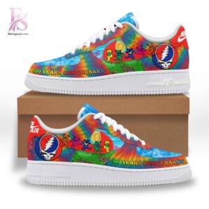 Grateful Dead Years Anniversary Air Force Shoes modern fashion outfit in casual streetwear style