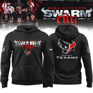 The Houston Texans 2025 NFL Playoffs S W A R M City Hoodie 1 is made to feel good and look good.