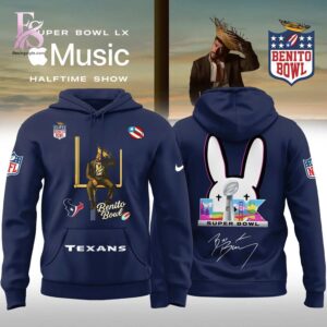 Comfortable and fashionable clothing item ideal for street style in Houston Texans Bad Bunny Super Bowl LX The Halftime Show Shirt 3