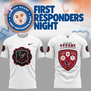 Comfortable and fashionable clothing item ideal for street style in Houston Texans First Responders Night 2026 Shirt 1