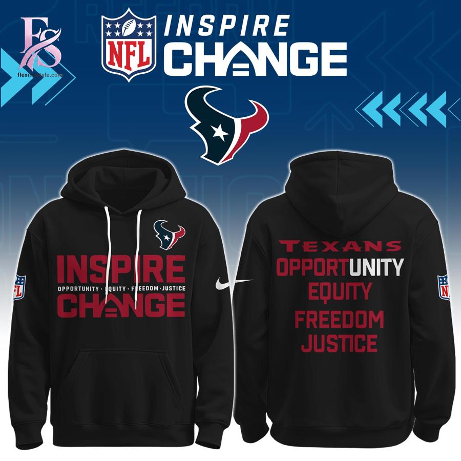 The Houston Texans NFL Inspire Change Hoodie is easy to match and easy to enjoy.