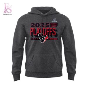 The Houston Texans Playoffs 2025 Hoodie 2 combines ease, comfort, and a timeless everyday style.
