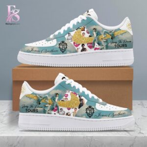 Clean, modern, and ready to use - the Jonas Brothers Living The Dream Tours Air Force Shoes.
