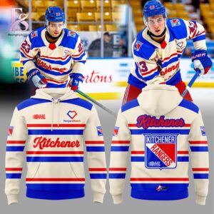 A simple choice for everyday fashion: Kitchener Rangers WARMUPS RTown BattleBuilt Hoodie 1.