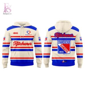 A simple choice for everyday fashion: Kitchener Rangers WARMUPS RTown BattleBuilt Hoodie 2.