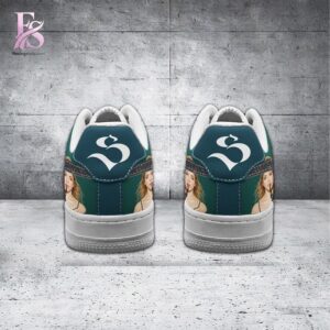 Visual preview of Las Mujeres Ya No Lloran Shakira Air Force Shoes 4 suitable for online shopping.