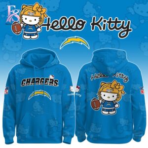 Unisex fashion apparel with modern streetwear design with theLos Angeles Chargers Hello Kitty 2026 Hoodie 1