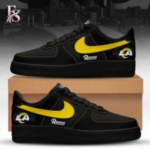 Easy to wear, the Los Angeles Rams Back In Black Air Force Shoes 1 fits everyday outfits.