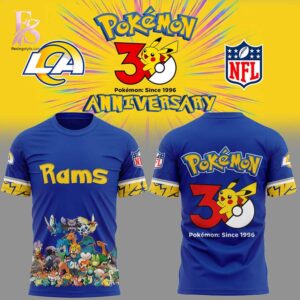 The Los Angeles Rams Pokemon 30th Anniversary Hoodie 1 is made to feel good and look good.