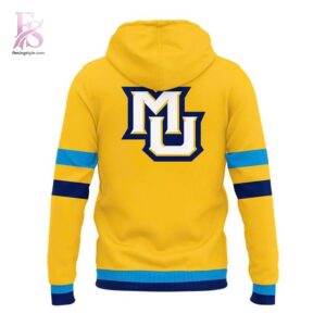 The Marquette Golden Eagles Basketball the Retros Uniform Hoodie 3 combines ease, comfort, and a timeless everyday style.