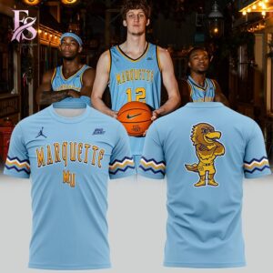 Fashion product showcasing a modern and stylish design suitable for everyday wear Marquette Golden Eagles Old Milwaukee Shirt 1