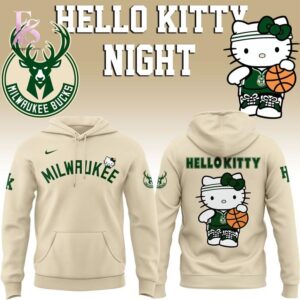 High quality fashion product designed for everyday wear and comfort Milwaukee Bucks Hello Kitty Night 2026 Hoodie 1