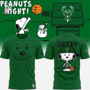The Milwaukee Bucks Snoopy Sweatshirt is easy to match and easy to enjoy.