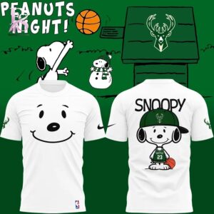 The Milwaukee Bucks Snoopy Sweatshirt is easy to match and easy to enjoy.