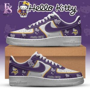Visual preview of Minnesota Vikings Hello Kitty Air Force 1 1 suitable for online shopping.