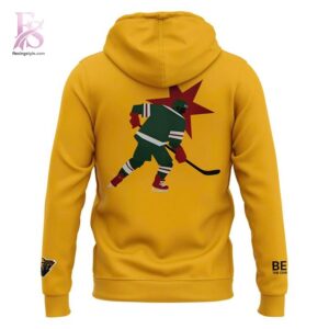 High-quality image focusing on the details of Minnesota Wild 2026 Black History Celebration Hoodie 3.