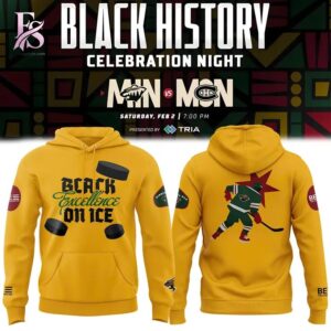Visual preview of Minnesota Wild 2026 Black History Month Hoodie 1 suitable for online shopping.