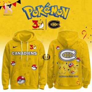 A simple choice for everyday fashion: Montreal Canadiens Pokemon 30th Anniversary Hoodie 1.