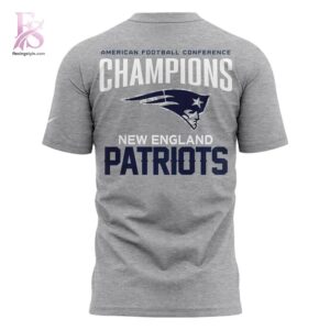 A simple choice for everyday fashion: New England Patriots 2025 2026 AFC Championship T Shirt 3.