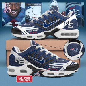 High quality fashion product designed for everyday wear and comfort New England Patriots 2025 Rivalries Storm Blue Air Max TN Shoes 1
