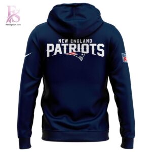 High-quality image focusing on the details of New England Patriots Pride Performance Hoodie.