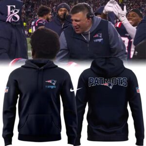 High-quality image focusing on the details of New England Patriots T STRONG Hoodie 1.