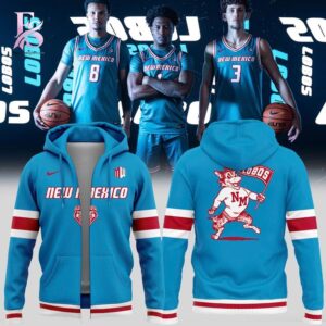 High quality fashion product designed for everyday wear and comfort New Mexico Lobos Turquoise Uniform Hoodie 1