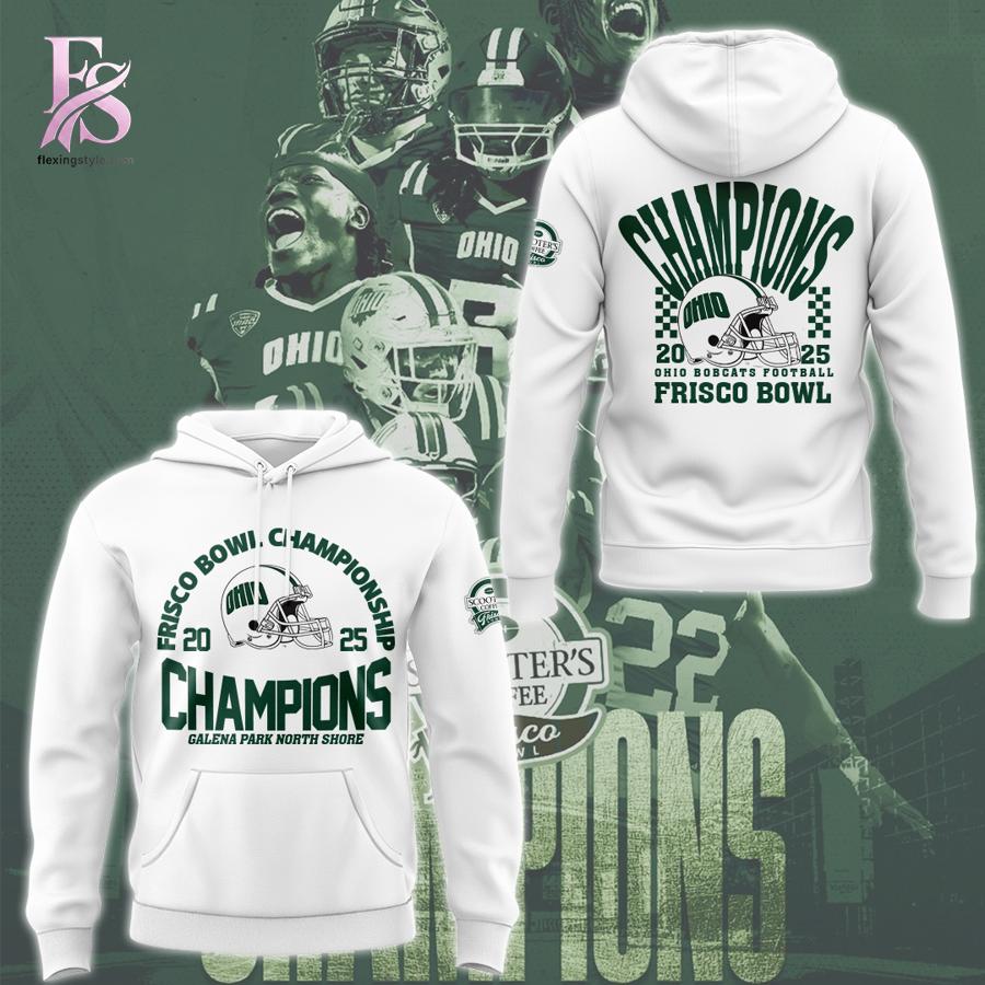 A relaxed style option, the Ohio Football Frisco Bowl CHAMPIONS Hoodie fits many outfits.