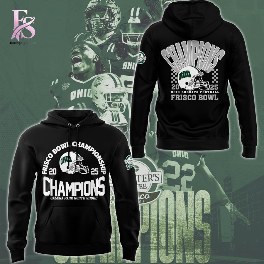 A relaxed style option, the Ohio Football Frisco Bowl CHAMPIONS Hoodie fits many outfits.