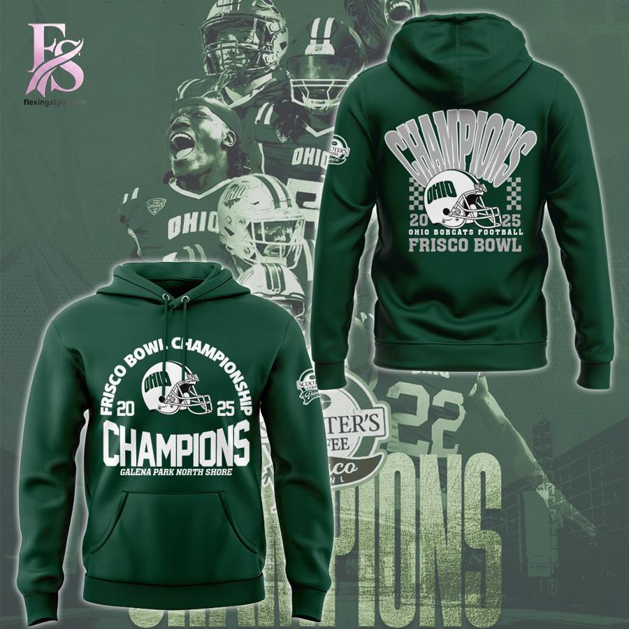 A relaxed style option, the Ohio Football Frisco Bowl CHAMPIONS Hoodie fits many outfits.