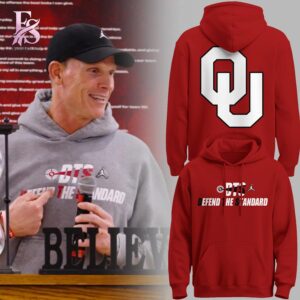 The Oklahoma Sooners Defend the Standard Hoodie is ready for casual and active days.