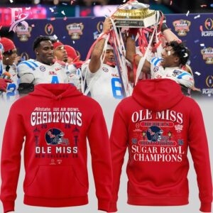 Unisex fashion apparel with modern streetwear design with theOle Miss Rebels Allstate Sugar Bowl Champions Shirt 4