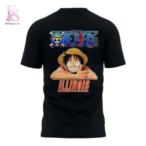 The One Piece Illinois Fighting Illini Shirt 3 combines ease, comfort, and a timeless everyday style.