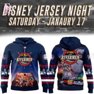Casual and fashionable outfit suitable for all seasons Peoria Rivermen Disney Jersey Night Hoodie 1 2.