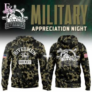 The Peoria Rivermen Military camo Hoodie is easy to match and easy to enjoy.