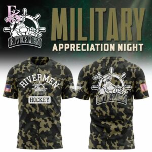 The Peoria Rivermen Military camo Hoodie is easy to match and easy to enjoy.