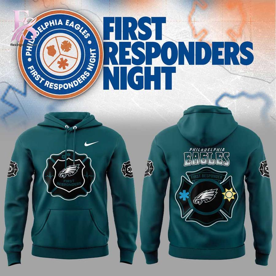 Comfortable and fashionable clothing item ideal for street style in Philadelphia Eagles First Responders Night 2026 Hoodie 1